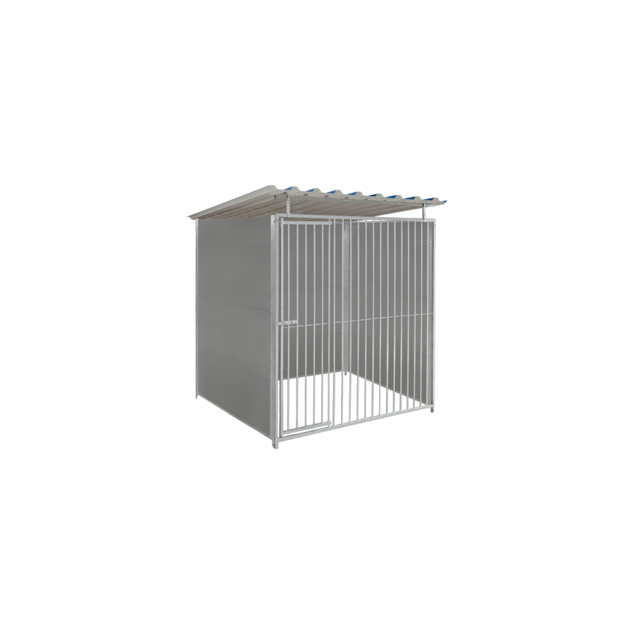 Kunststof hondenkennel 2 X 1,5m compleet met dak