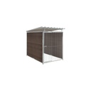 WPC Composiet houtlook hondenkennel 1,5 X 2m compleet met dak