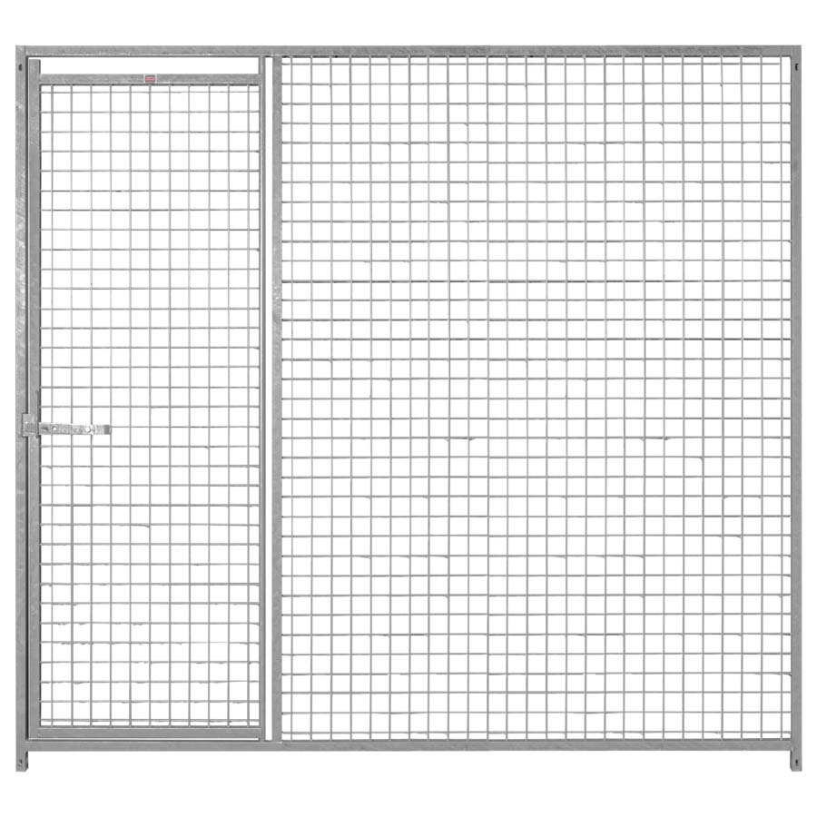 Kennelpaneel 2m met deur links - gaas 5x5cm