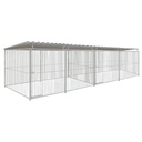Basic spijlen 8cm hondenkennel dubbel 4 X 2m compleet met dak