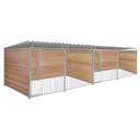 Douglas hout hondenkennel dubbel 4 X 2m compleet met dak