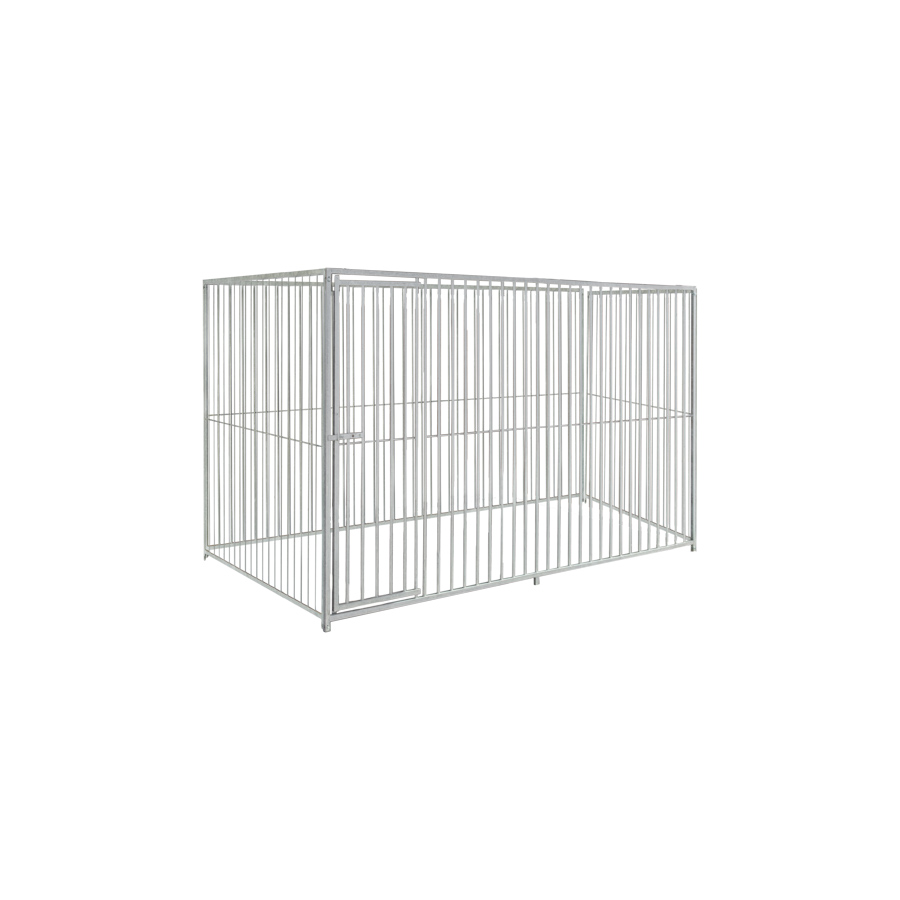 Basic spijlen 8cm hondenkennel 3 X 1,5m zonder dak