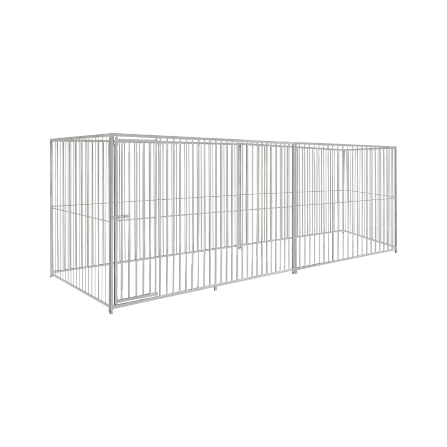 Basic spijlen 8cm hondenkennel 5 X 1,5m zonder dak