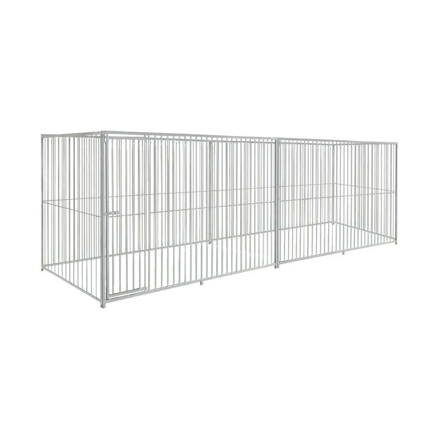 Basic spijlen 8cm hondenkennel 6 X 1,5m zonder dak