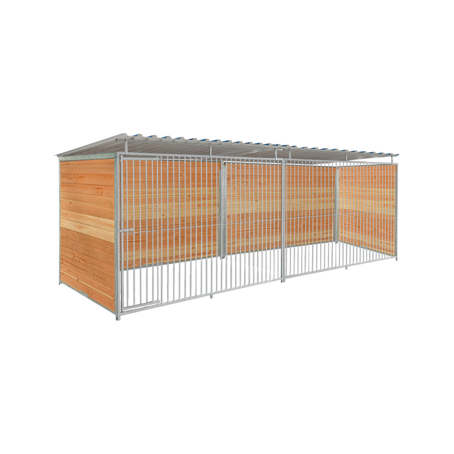 Douglas hout hondenkennel 6 X 1,5m zonder dak
