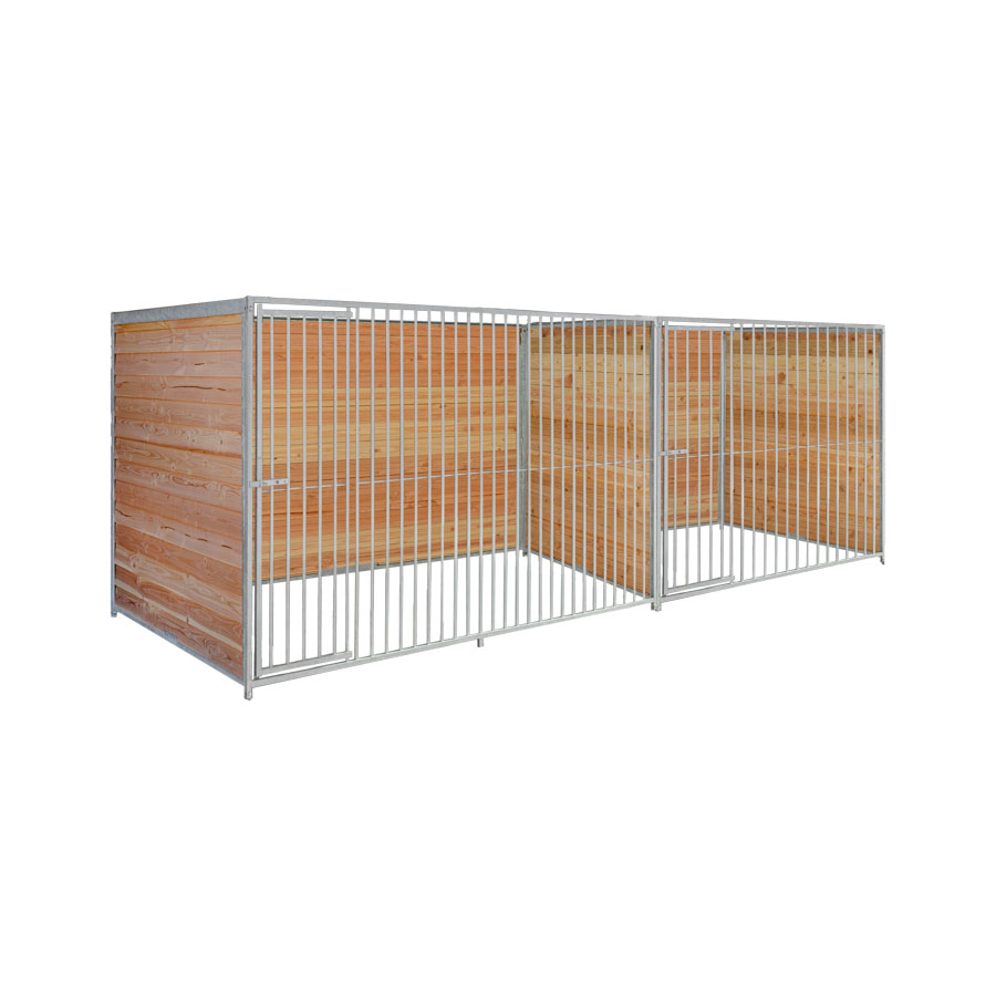 Douglas hout hondenkennel dubbel 2 X 1,5m & 3 X 1,5m zonder dak