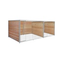 Douglas hout hondenkennel dubbel 2 X 2m en 3 X 2m zonder dak