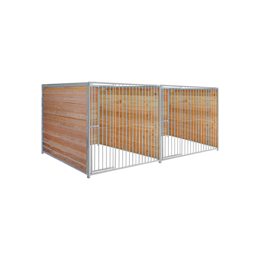 Douglas hout hondenkennel dubbel 2 X 2m zonder dak