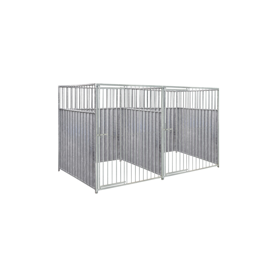 2/3 damwand hondenkennel dubbel 1,5 X 1,5m zonder dak