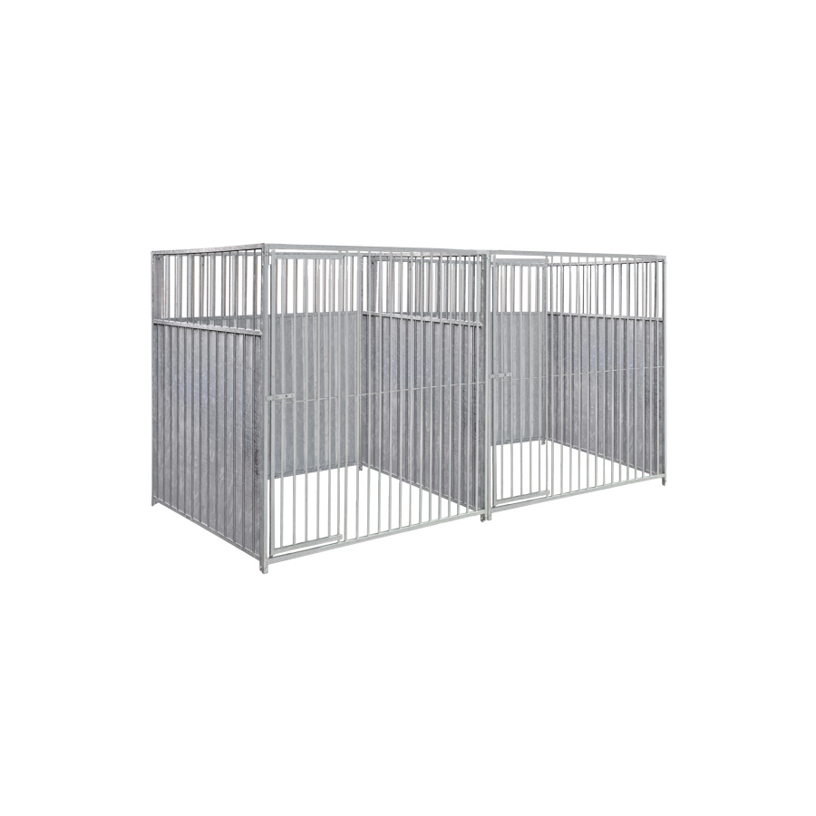 2/3 damwand hondenkennel dubbel 2 X 1,5m zonder dak