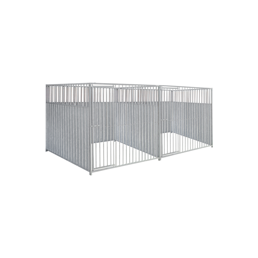 2/3 damwand hondenkennel dubbel 2 X 2m zonder dak