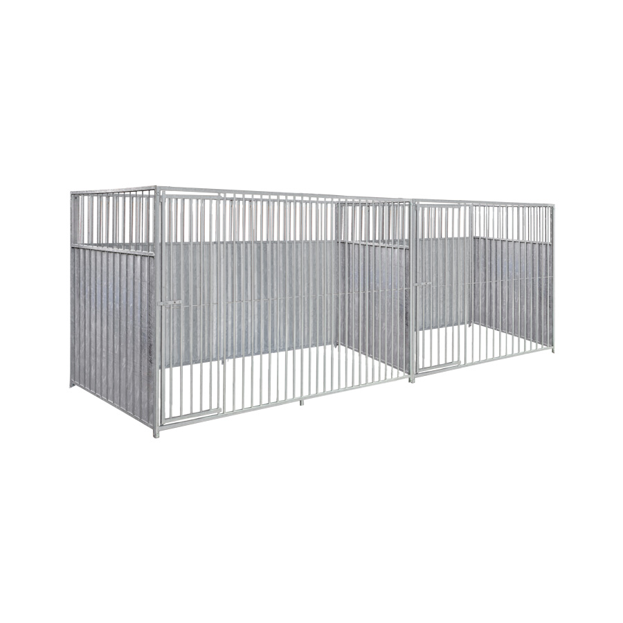 2/3 damwand hondenkennel dubbel 2 X 1,5m & 3 X 1,5m zonder dak