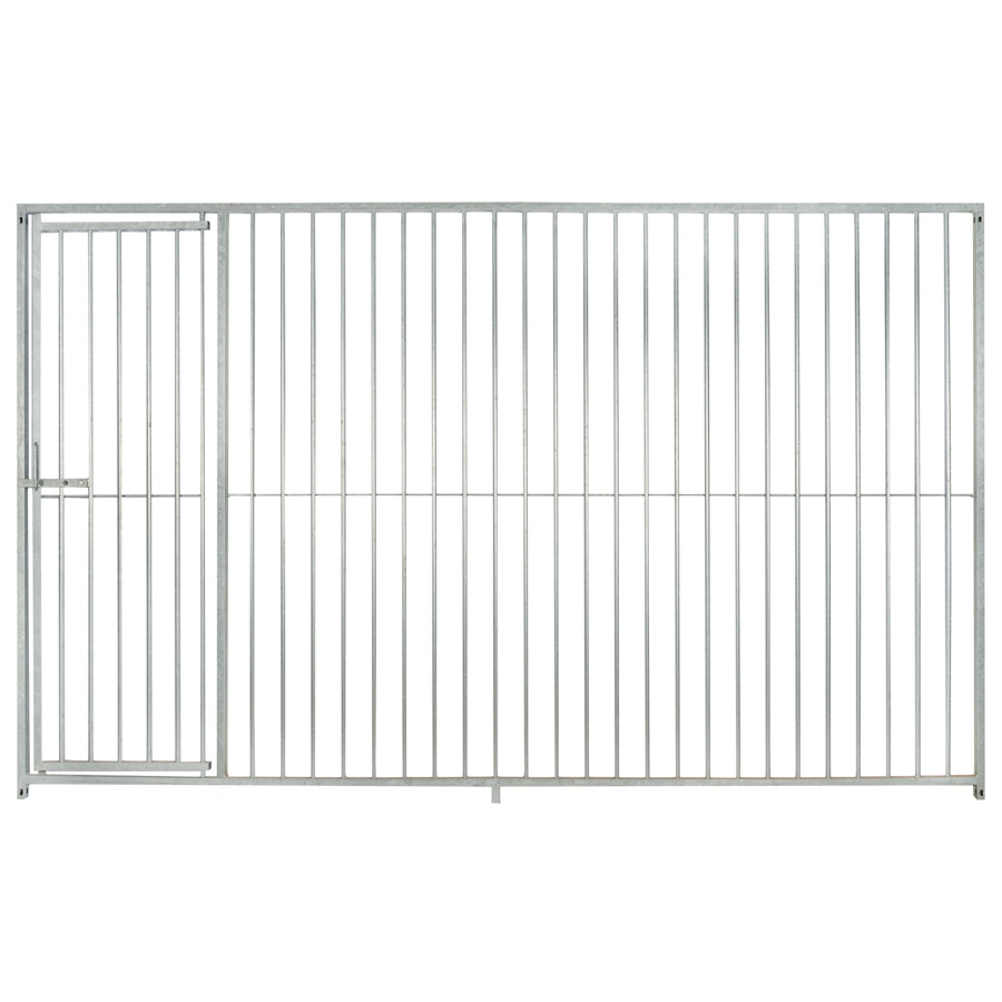 Kennelpaneel 3m met deur links - spijlen 8cm