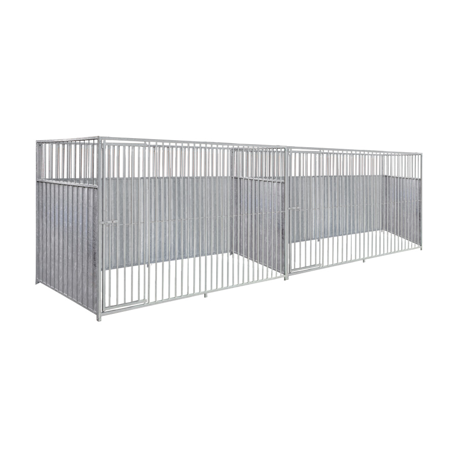 2/3 damwand hondenkennel dubbel 3 X 1,5m zonder dak
