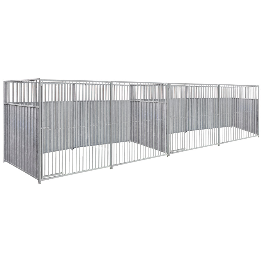 2/3 damwand hondenkennel dubbel 4 X 1,5m zonder dak
