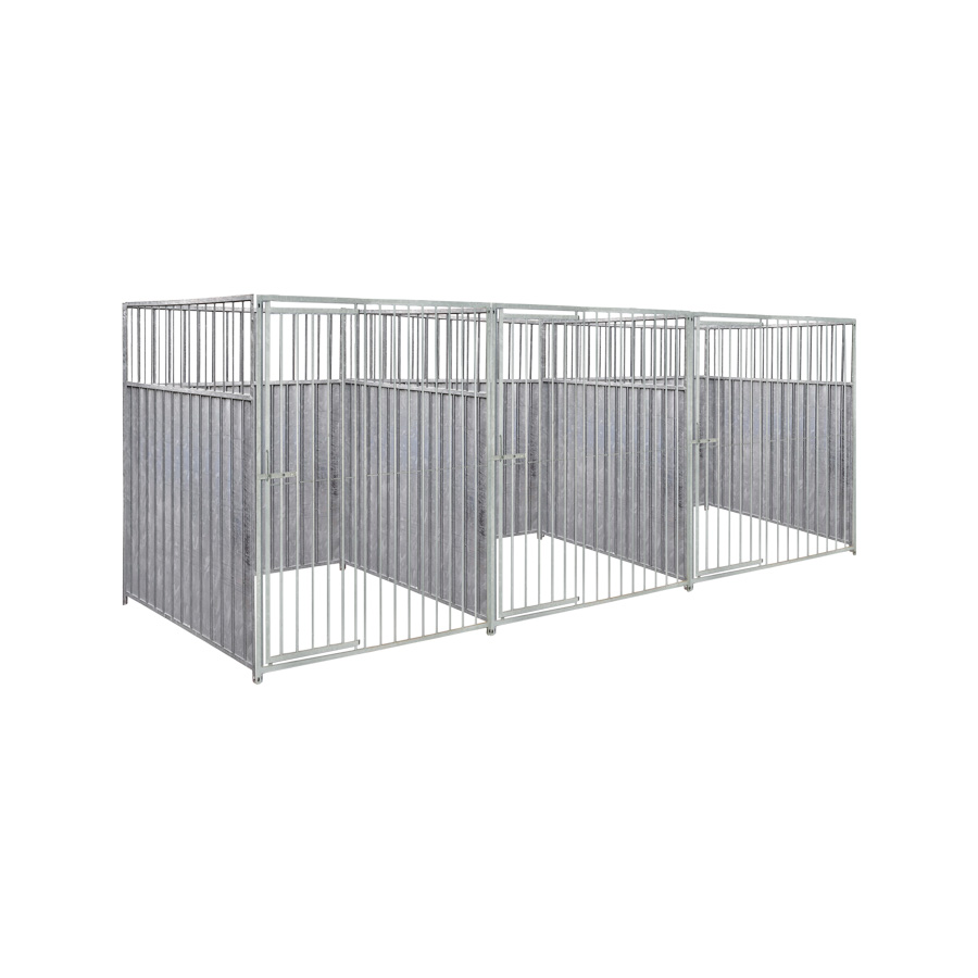 2/3 damwand hondenkennel driedubbel 1,5 X 1,5m zonder dak