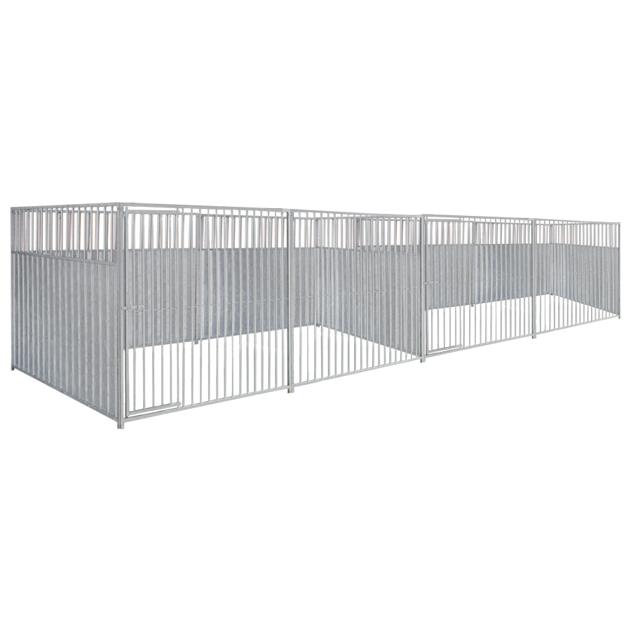 2/3 damwand hondenkennel dubbel 4 X 2m zonder dak