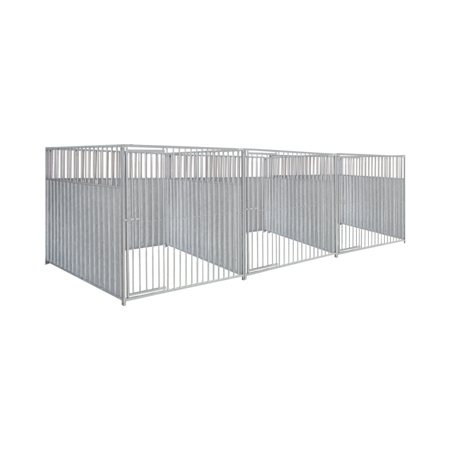2/3 damwand hondenkennel driedubbel 2 X 2m zonder dak