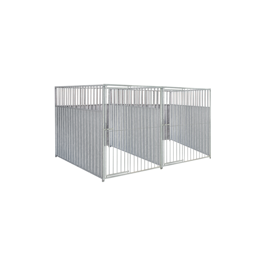 2/3 damwand hondenkennel dubbel 1,5 X 2m zonder dak