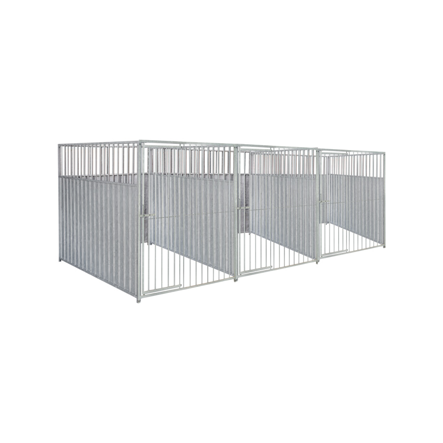 2/3 damwand hondenkennel driedubbel 1,5 X 2m zonder dak