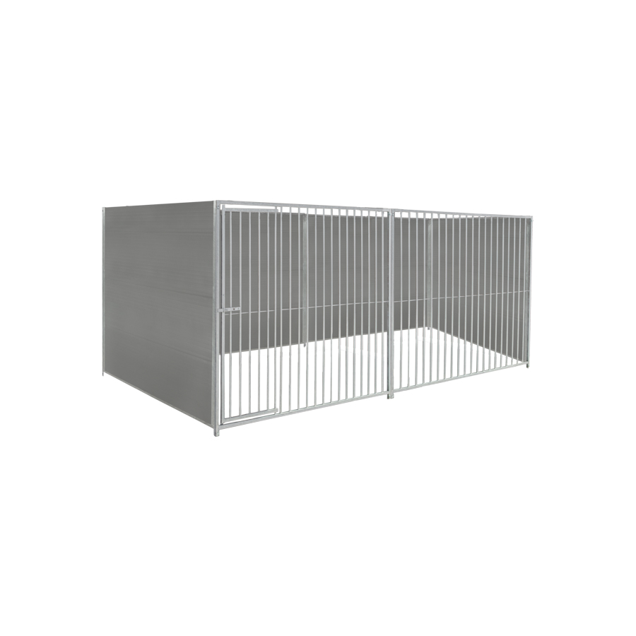 Kunststof hondenkennel 4 X 2m zonder dak