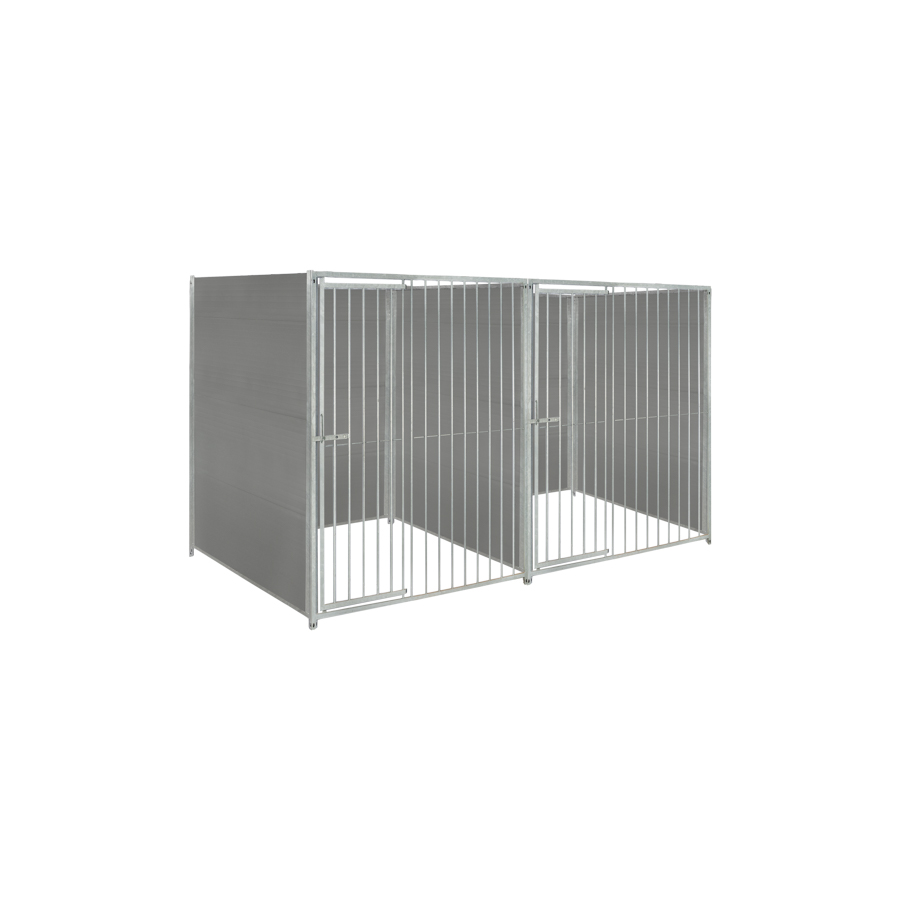 Kunststof hondenkennel dubbel 1,5 X 1,5m zonder dak