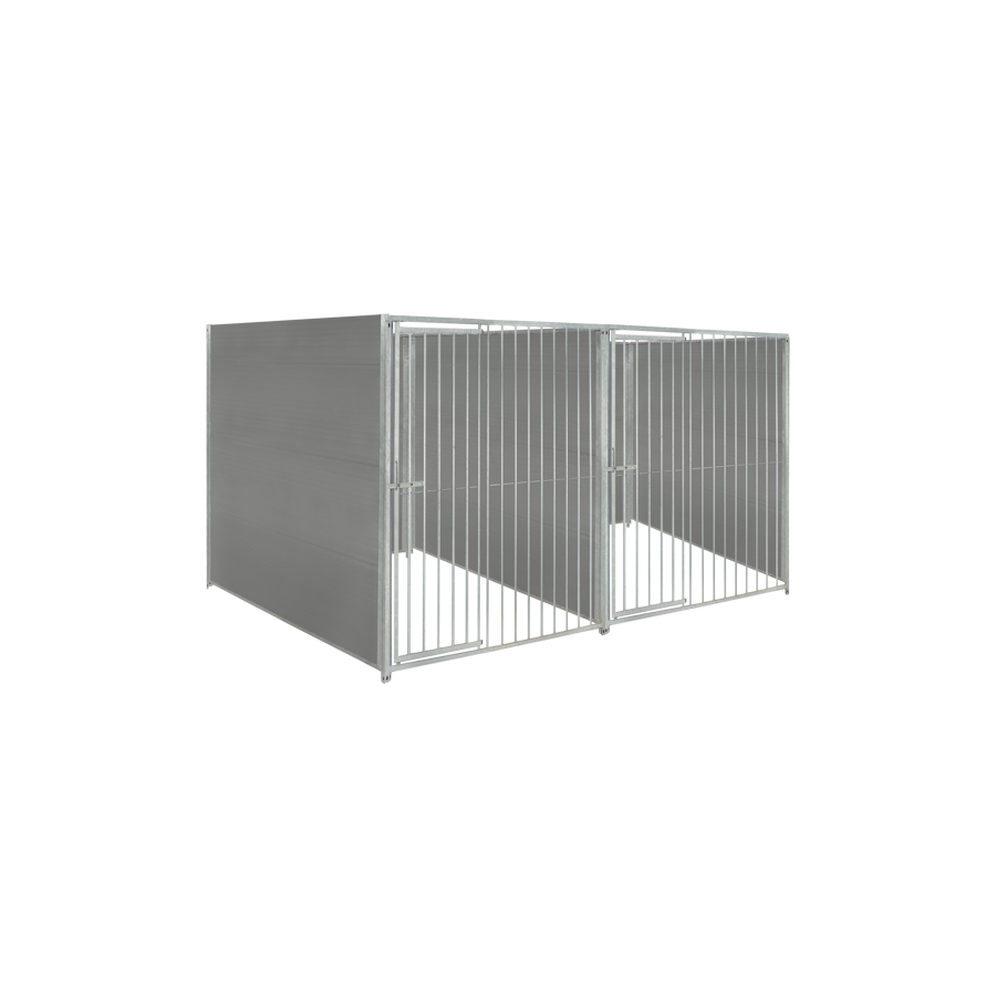 Kunststof hondenkennel dubbel 1,5 X 2m zonder dak
