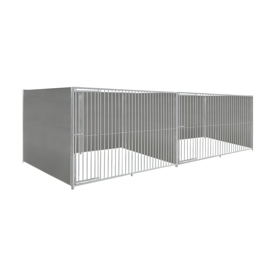 Kunststof hondenkennel dubbel 3 X 2m zonder dak
