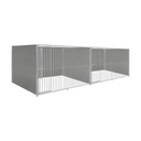 Kunststof hondenkennel dubbel 3 X 2m zonder dak
