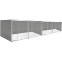 Kunststof hondenkennel dubbel 4 X 2m zonder dak