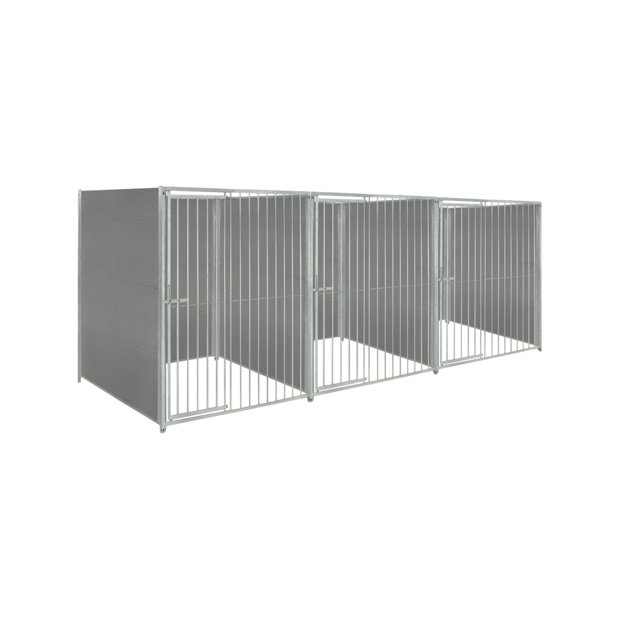 Kunststof hondenkennel driedubbel 1,5 X 1,5m zonder dak