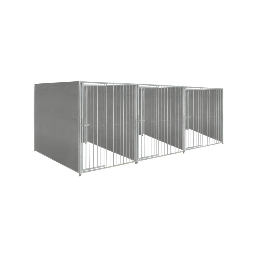 Kunststof hondenkennel driedubbel 1,5 X 2m zonder dak