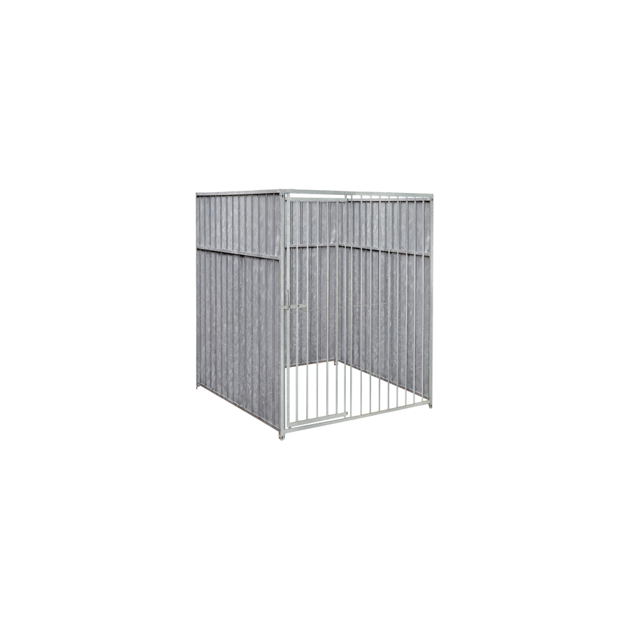 Geheel dicht damwand hondenkennel 1,5 X 1,5m zonder dak