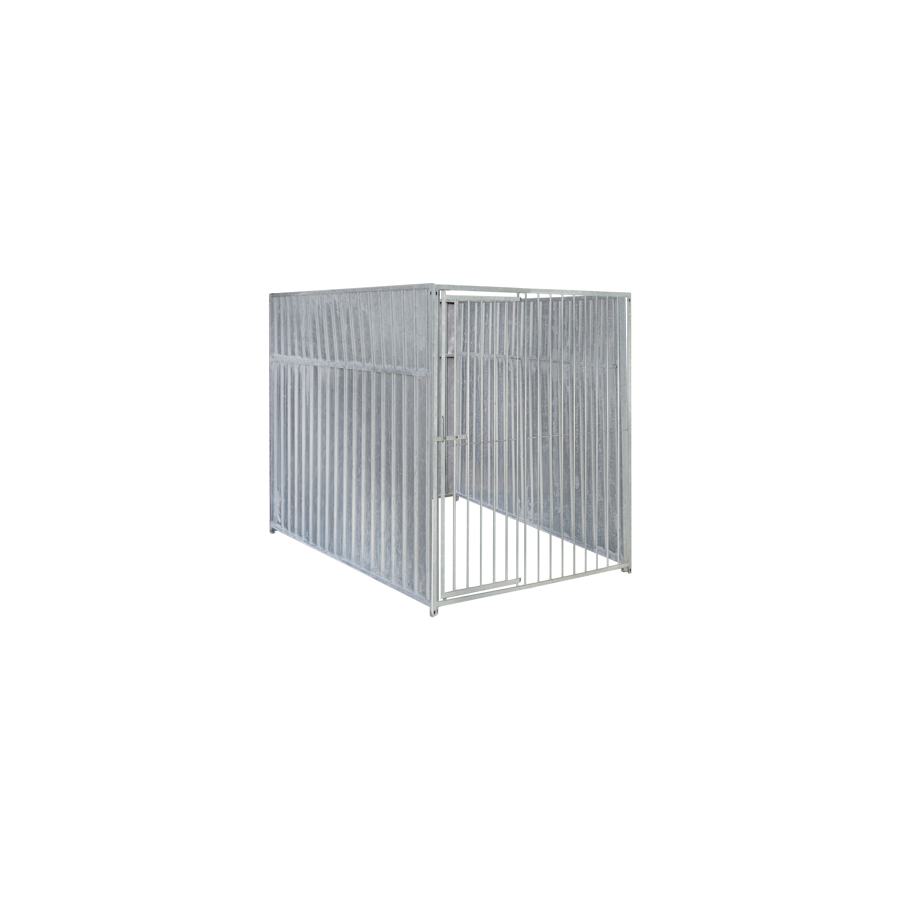 Geheel dicht damwand hondenkennel 1,5 X 2m zonder dak