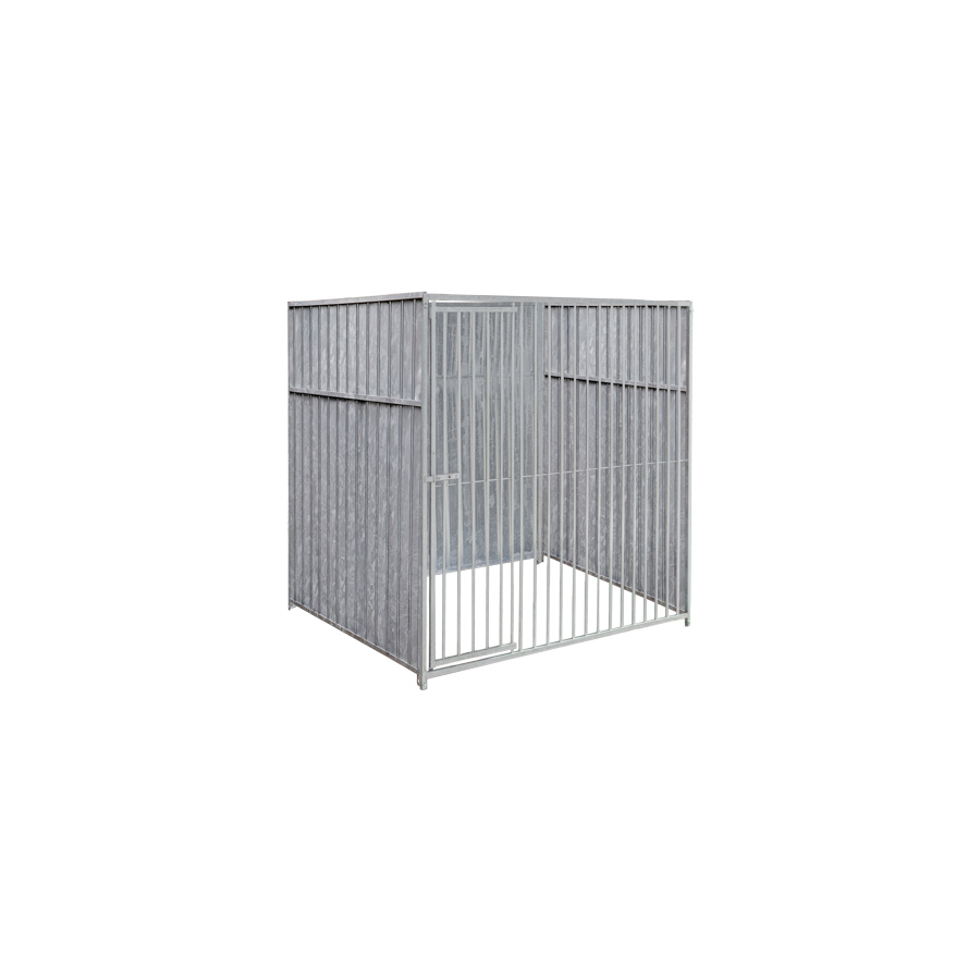 Geheel dicht damwand hondenkennel 2 X 1,5m zonder dak