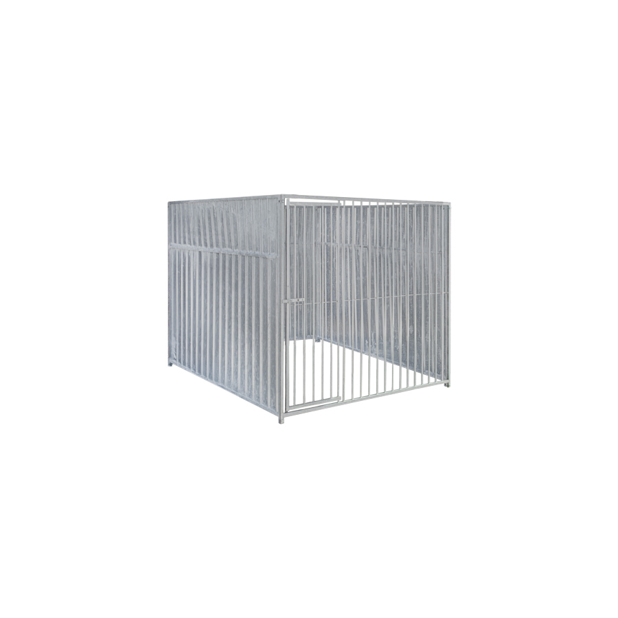 Geheel dicht damwand hondenkennel 2 X 2m zonder dak