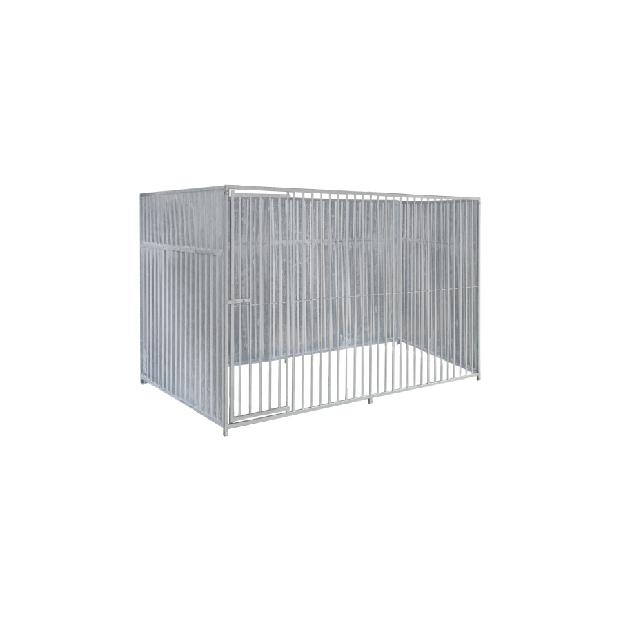 Geheel dicht damwand hondenkennel 3 X 1,5m zonder dak