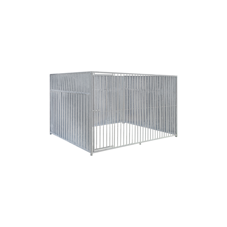 Geheel dicht damwand hondenkennel 3 X 2m zonder dak