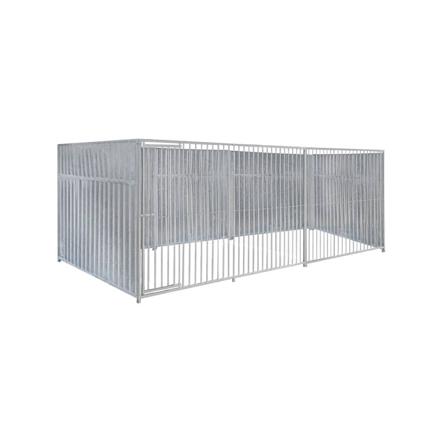 Geheel dicht damwand hondenkennel 5 X 2m zonder dak