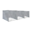 Geheel dicht damwand hondenkennel driedubbel 2 X 2m zonder dak