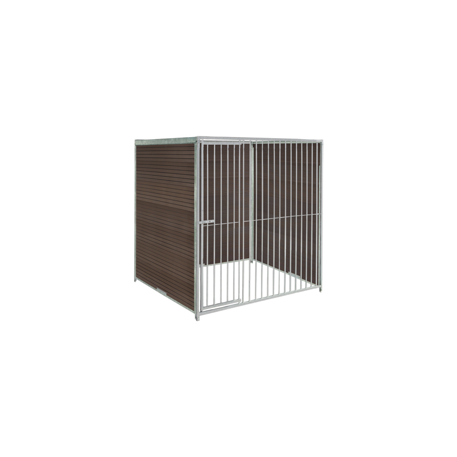 WPC Composiet houtlook hondenkennel 2 X 1,5m zonder dak