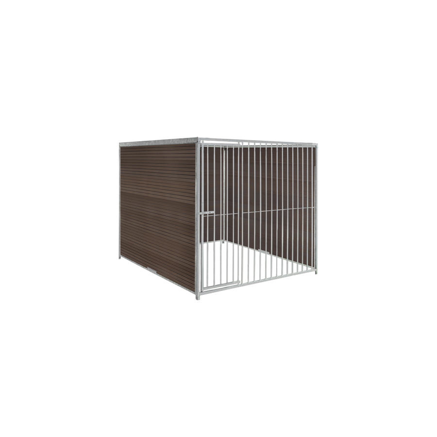 WPC Composiet houtlook hondenkennel 2 X 2m zonder dak