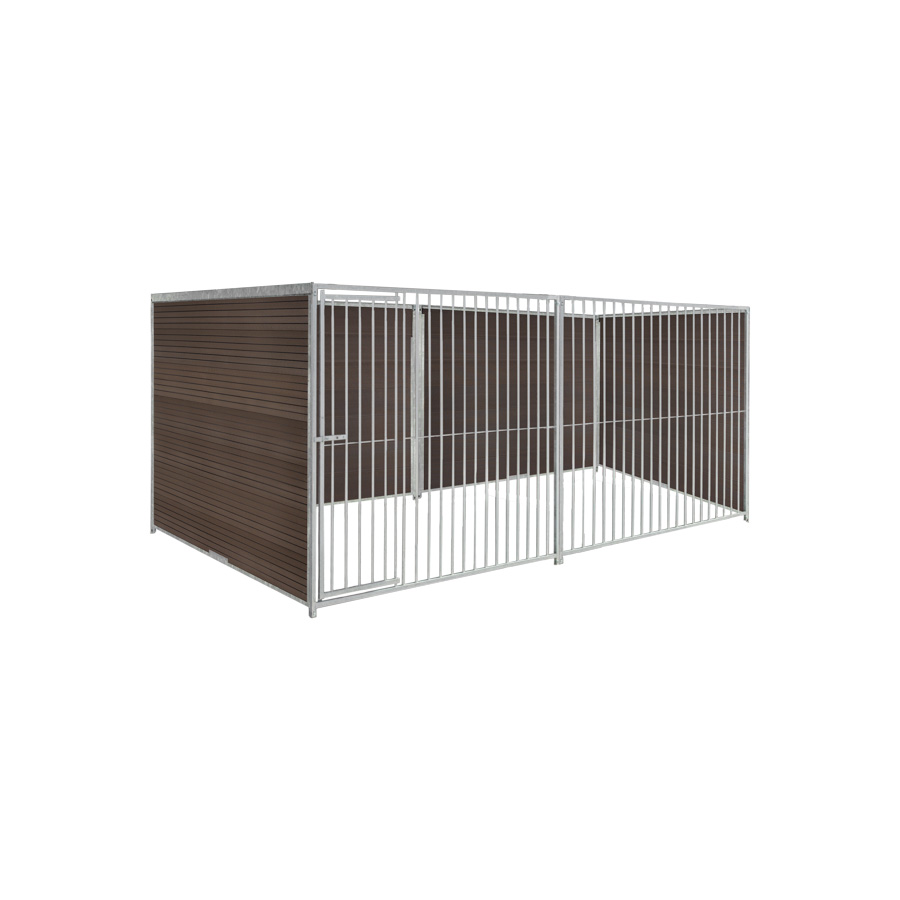 WPC Composiet houtlook hondenkennel 4 X 2m zonder dak