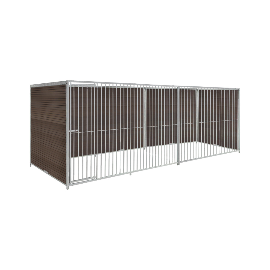 WPC Composiet houtlook hondenkennel 5 X 1,5m zonder dak