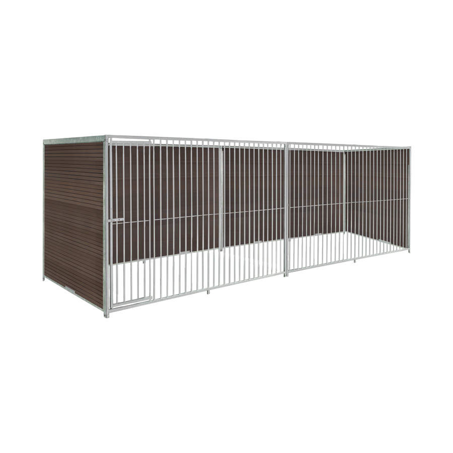 WPC Composiet houtlook hondenkennel 6 X 1,5m zonder dak