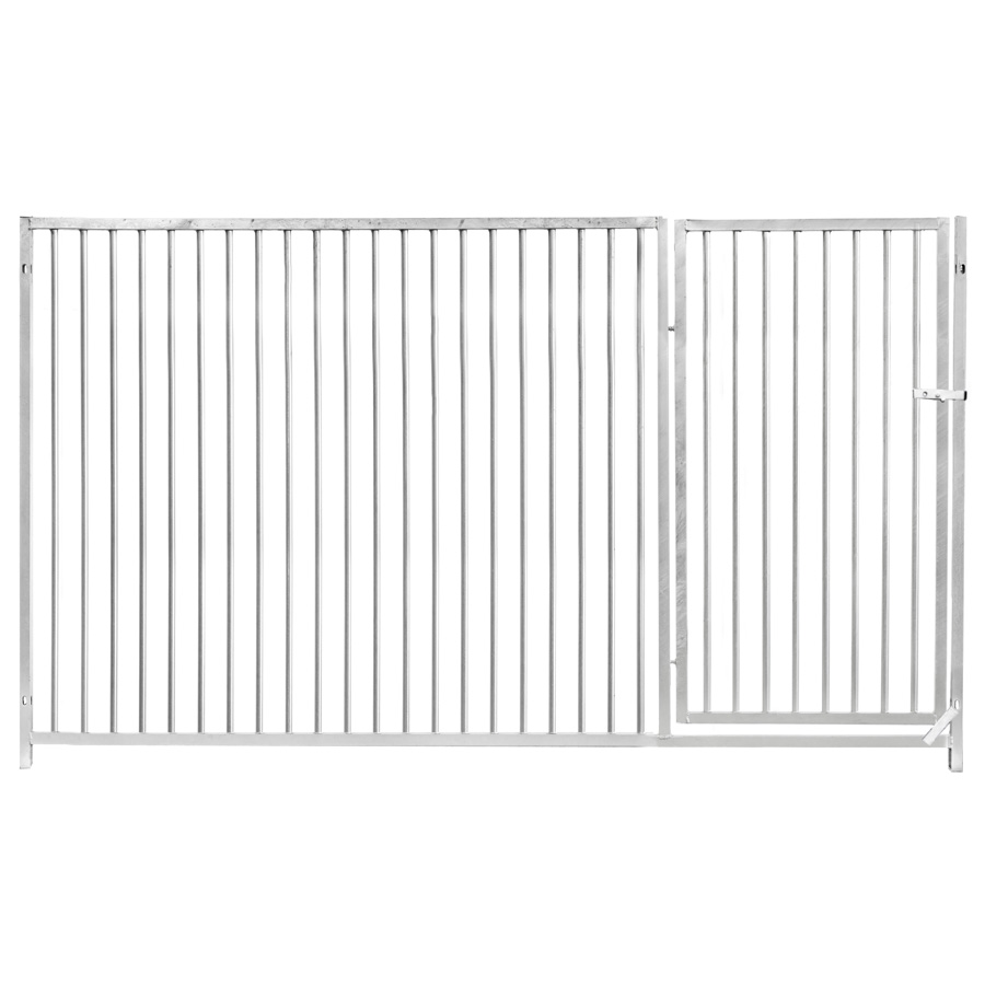 laag kennelpaneel 2m met deur rechts - spijlen 5cm