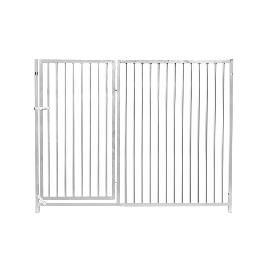 laag kennelpaneel 1,5m met deur Links - spijlen 5cm 