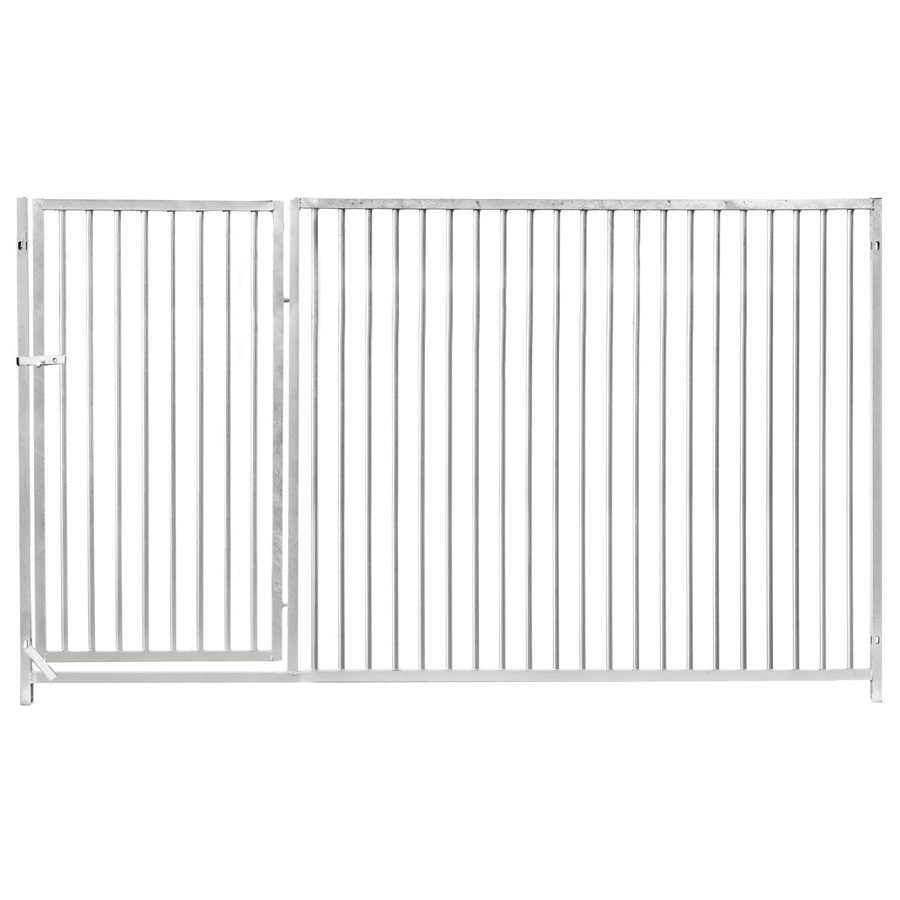 laag kennelpaneel 2m met deur Links - spijlen 5cm