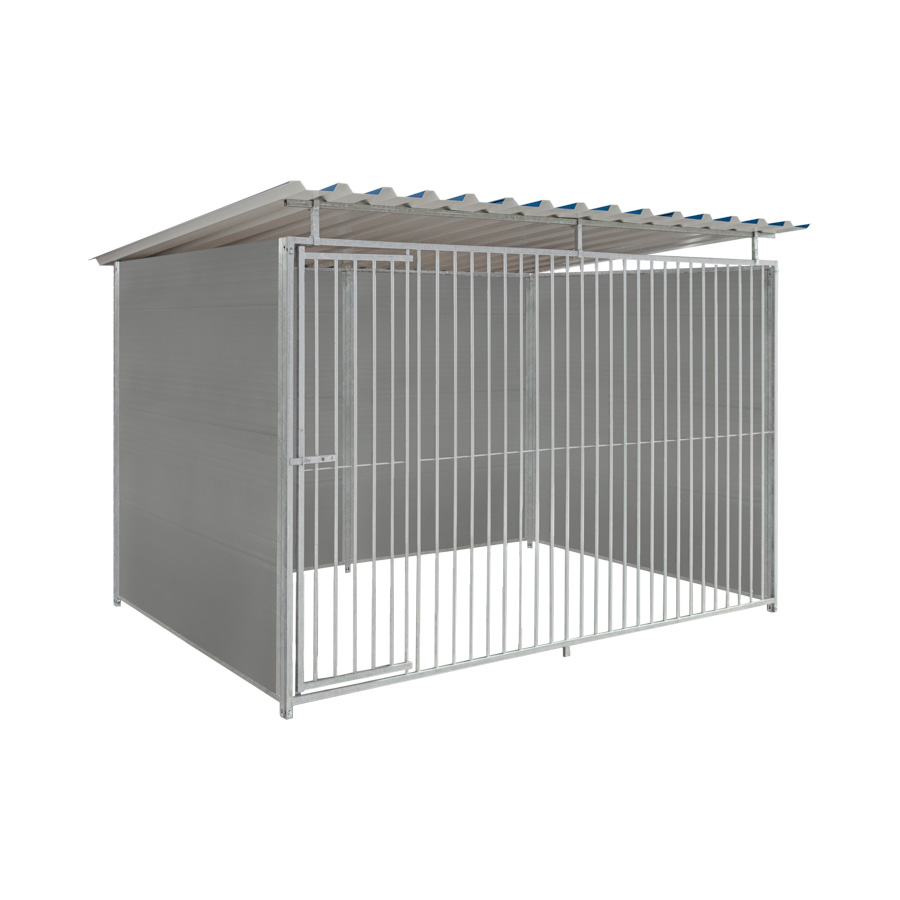 Kunststof hondenkennel 3 X 1,5m compleet met dak