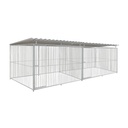 Basic spijlen 8cm hondenkennel dubbel 3 X 2m compleet met dak